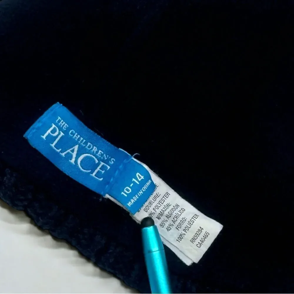 PLACE l Big Kid’s Unisex Beanie, Lined  l Orange, Blue l 10-14 l EUC